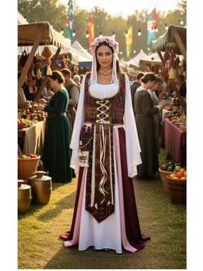 Renaissance Hand Crafted Upcycled Complete Look Ensamble Size L